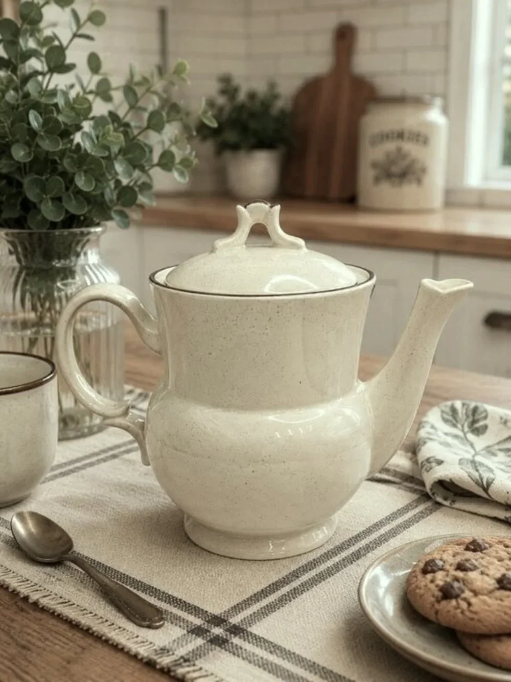 VTG Hearthside Casual Elegance Stoneware Teapot / Coffee Pot – Japan –Cups / 1Qt
